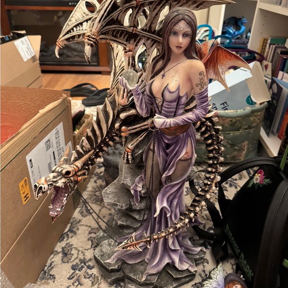 Dragon skeleton fairy statue - Picture 1 of 1
